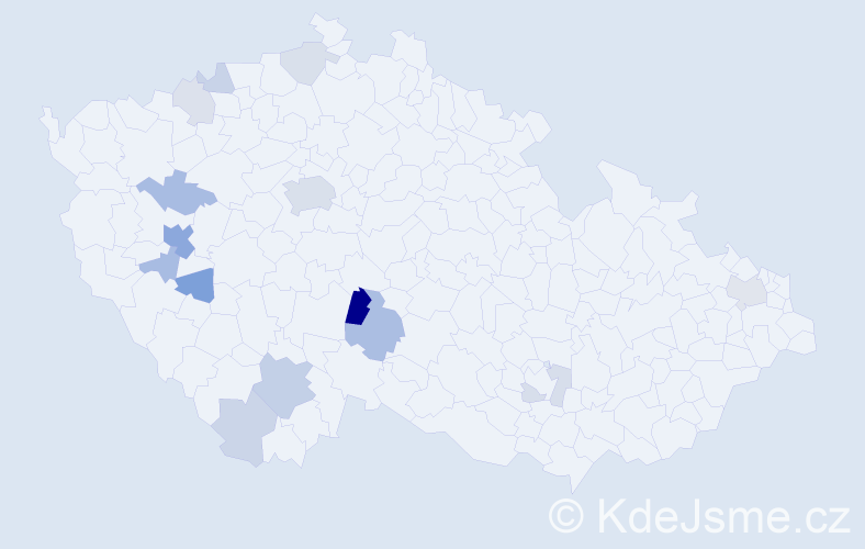Příjmení: 'Mayr', počet výskytů 36 v celé ČR
