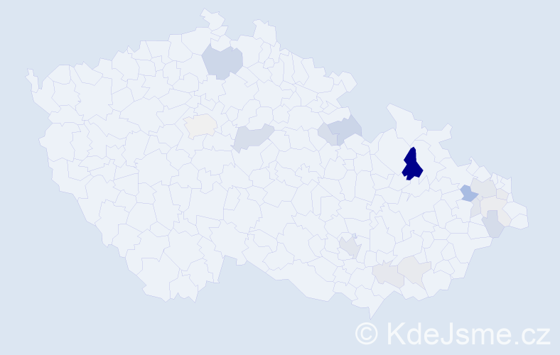Příjmení: 'Kobolka', počet výskytů 44 v celé ČR