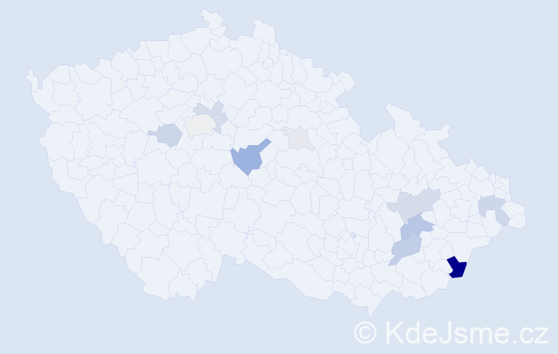 Příjmení: 'Ginterová', počet výskytů 35 v celé ČR