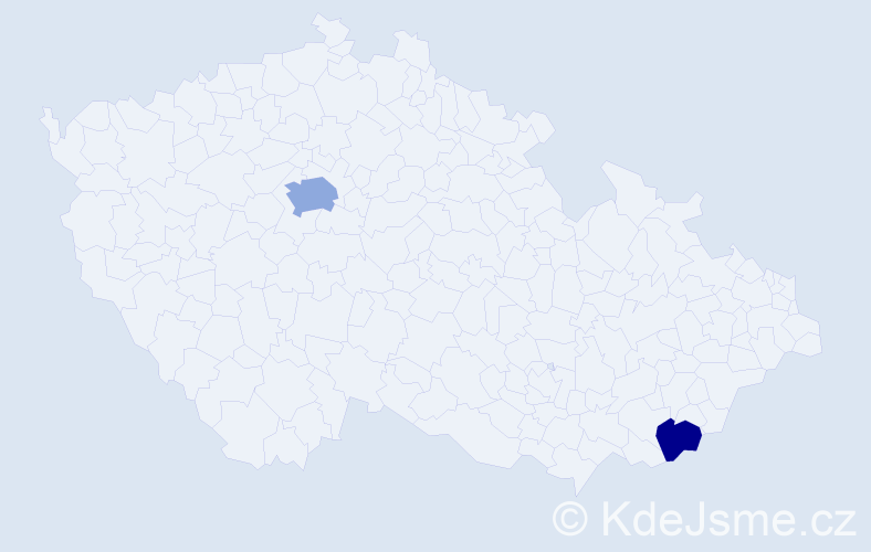 Příjmení: 'Regináčová', počet výskytů 7 v celé ČR