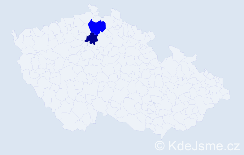 Příjmení: 'Dančobandiová', počet výskytů 7 v celé ČR