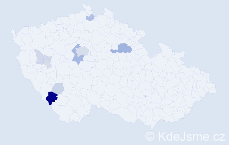 Příjmení: 'Racocha', počet výskytů 29 v celé ČR