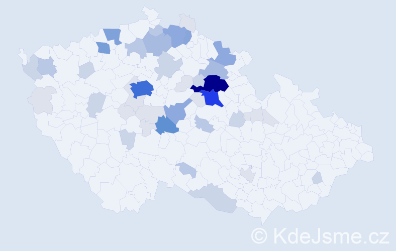 Příjmení: 'Brzek', počet výskytů 168 v celé ČR