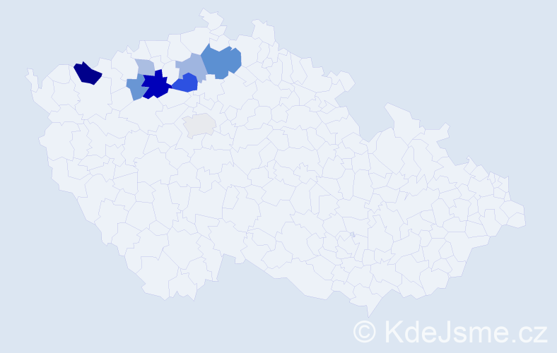 Příjmení: 'Ikráth', počet výskytů 16 v celé ČR