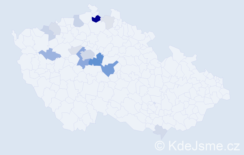 Příjmení: 'Rejna', počet výskytů 44 v celé ČR