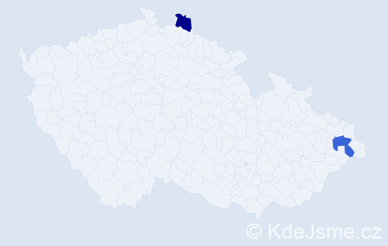 Příjmení: 'Kosjuk', počet výskytů 3 v celé ČR