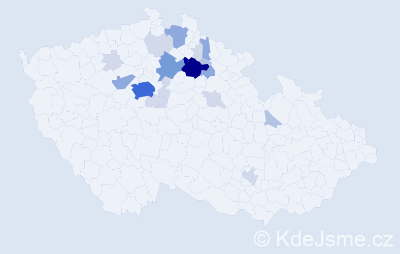 Příjmení: 'Rančáková', počet výskytů 54 v celé ČR