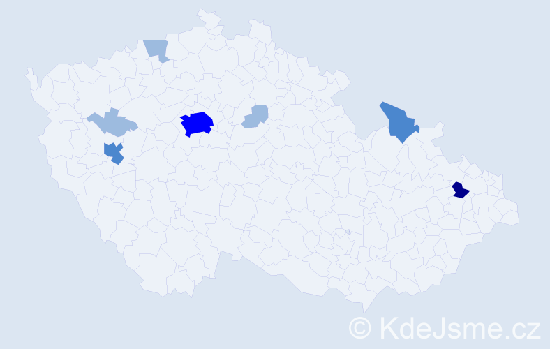 Příjmení: 'Potoki', počet výskytů 14 v celé ČR