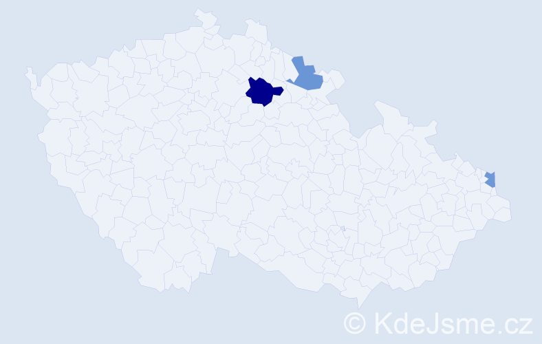 Příjmení: 'Deuse', počet výskytů 4 v celé ČR
