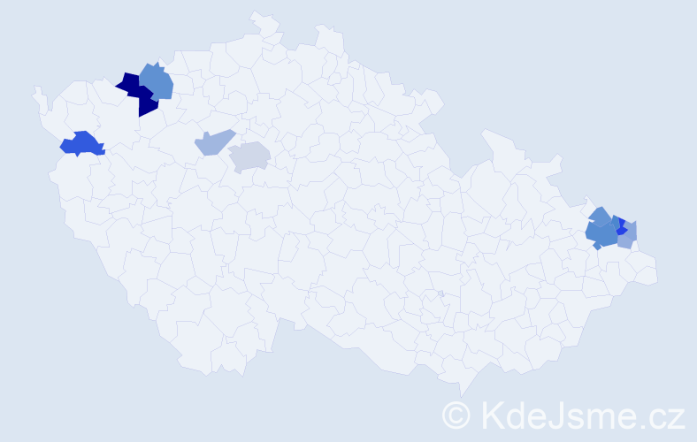 Příjmení: 'Gibasová', počet výskytů 22 v celé ČR