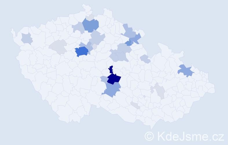 Příjmení: 'Siberová', počet výskytů 87 v celé ČR