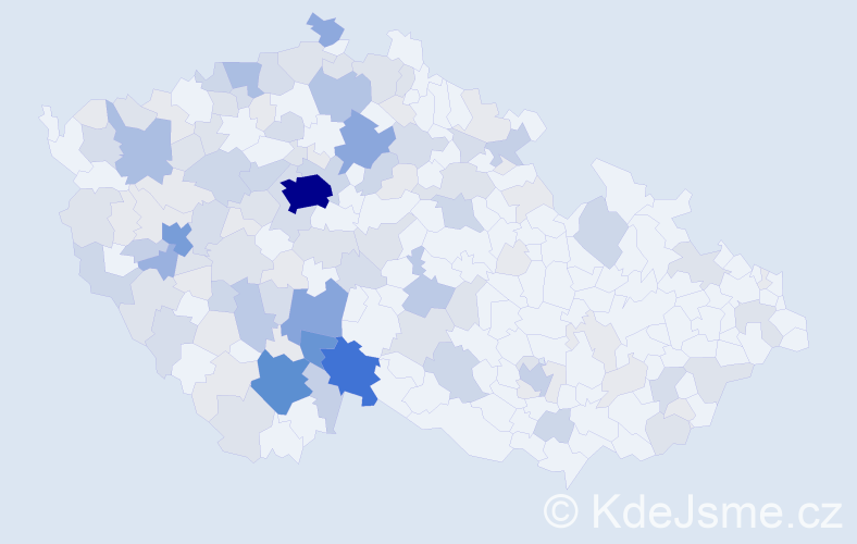 Příjmení: 'Hrádek', počet výskytů 405 v celé ČR