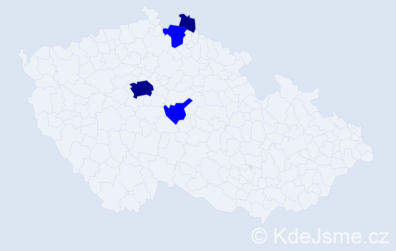 Příjmení: 'Vojcová', počet výskytů 6 v celé ČR