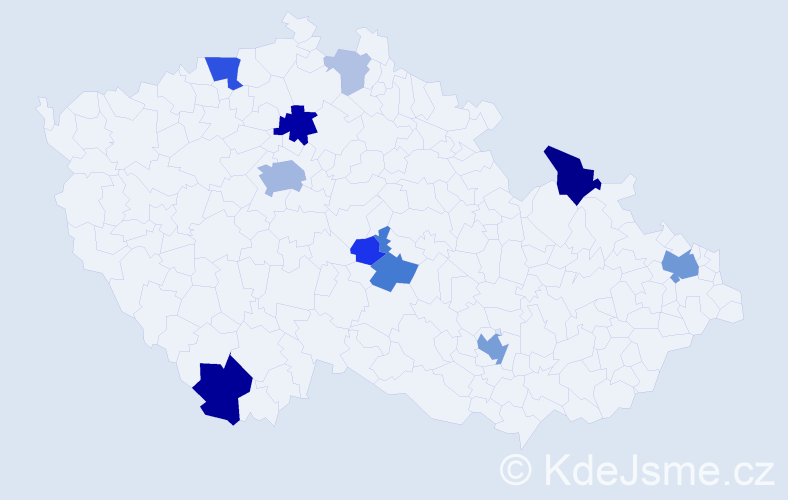 Příjmení: 'Pompe', počet výskytů 35 v celé ČR