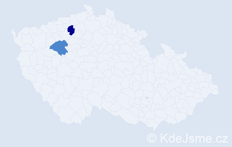 Příjmení: 'Kytsenka', počet výskytů 2 v celé ČR