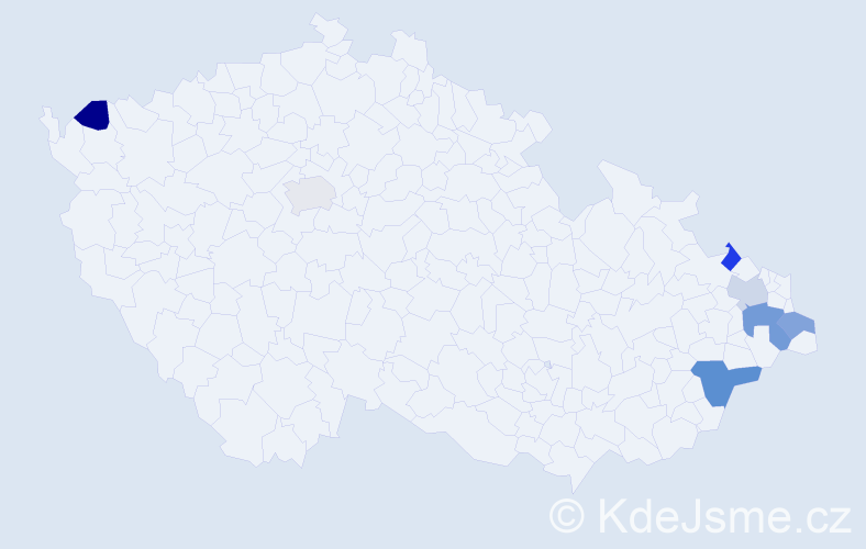 Příjmení: 'Struhal', počet výskytů 9 v celé ČR