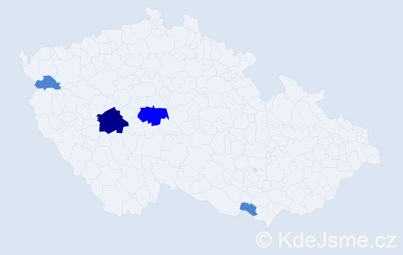 Příjmení: 'Šapovová', počet výskytů 7 v celé ČR