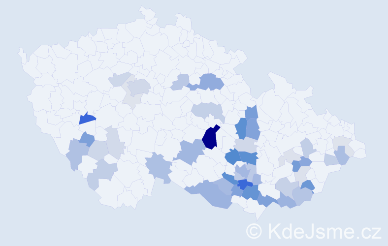 Příjmení: 'Podloucká', počet výskytů 126 v celé ČR
