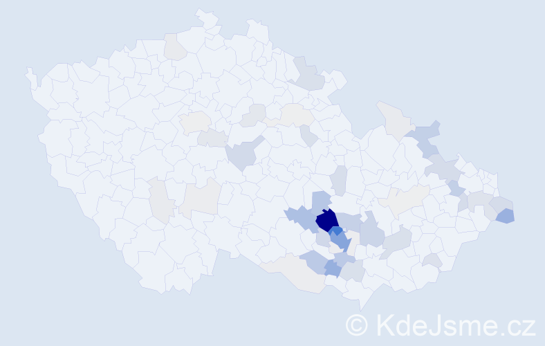 Příjmení: 'Mičánek', počet výskytů 217 v celé ČR