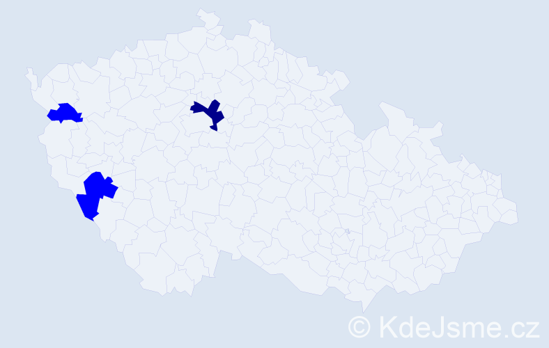 Příjmení: 'Kubánčiková', počet výskytů 4 v celé ČR