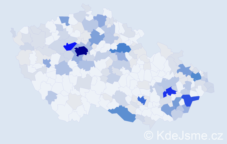 Příjmení: 'Špalek', počet výskytů 556 v celé ČR