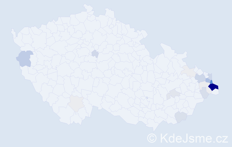Příjmení: 'Szurman', počet výskytů 91 v celé ČR