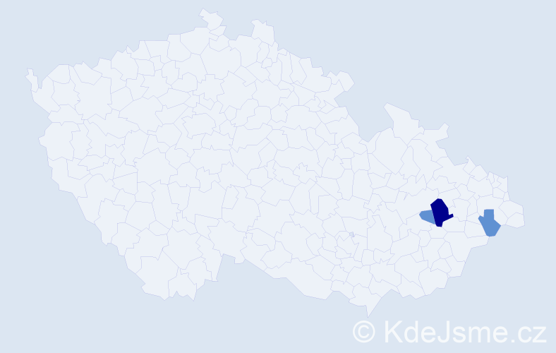 Příjmení: 'Kočajnarová', počet výskytů 16 v celé ČR