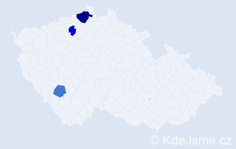 Příjmení: 'Beleniová', počet výskytů 5 v celé ČR