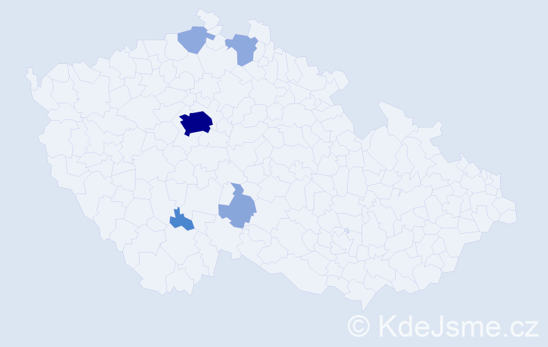 Příjmení: 'Dobal', počet výskytů 17 v celé ČR
