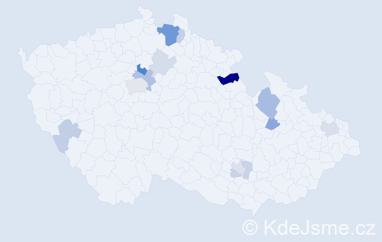Příjmení: 'Kusko', počet výskytů 31 v celé ČR