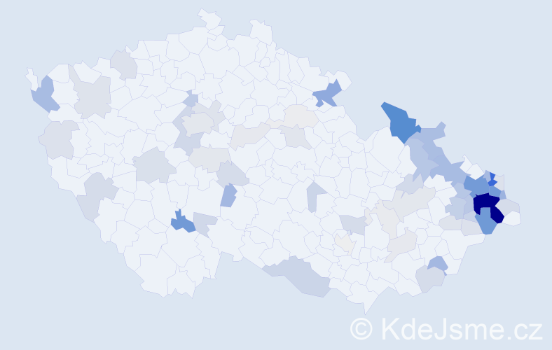 Příjmení: 'Gavlas', počet výskytů 255 v celé ČR