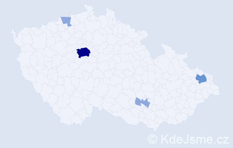 Příjmení: 'Kliská', počet výskytů 14 v celé ČR