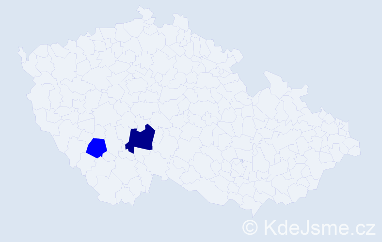 Příjmení: 'Vaczulková', počet výskytů 5 v celé ČR