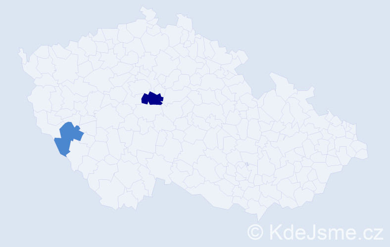 Příjmení: 'Wustingerová', počet výskytů 4 v celé ČR