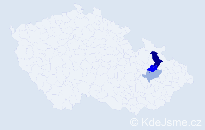 Příjmení: 'Psatras', počet výskytů 4 v celé ČR
