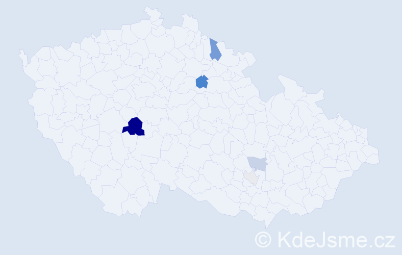 Příjmení: 'Palátková', počet výskytů 11 v celé ČR