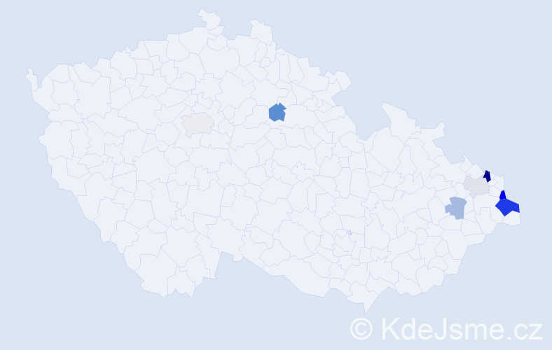 Příjmení: 'Fonš', počet výskytů 16 v celé ČR