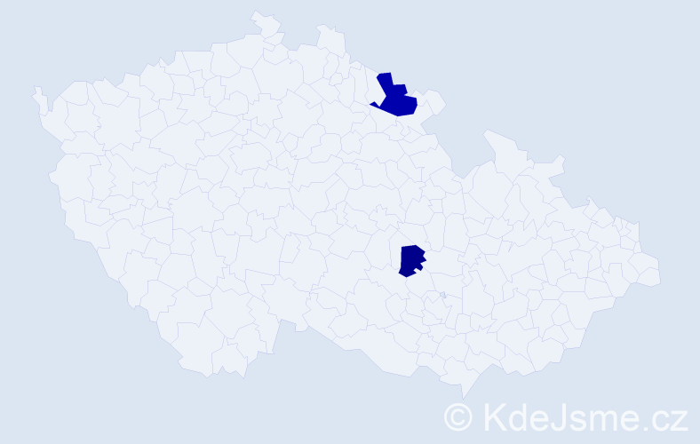 Příjmení: 'Gančárová', počet výskytů 4 v celé ČR