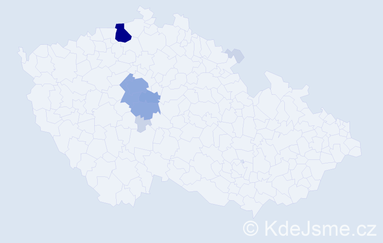Příjmení: 'Vobrátilová', počet výskytů 24 v celé ČR
