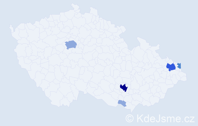 Příjmení: 'Grinvalská', počet výskytů 12 v celé ČR