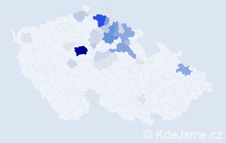 Příjmení: 'Dlabolová', počet výskytů 156 v celé ČR