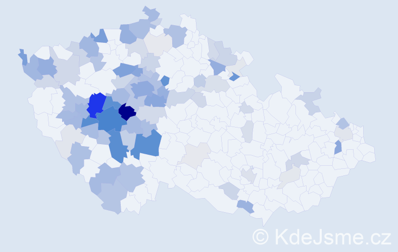 Příjmení: 'Krákora', počet výskytů 381 v celé ČR