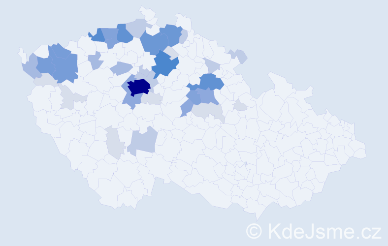 Příjmení: 'Poživil', počet výskytů 144 v celé ČR