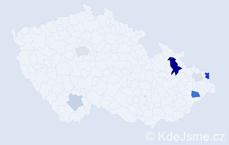Příjmení: 'Ąalíková', počet výskytů 16 v celé ČR