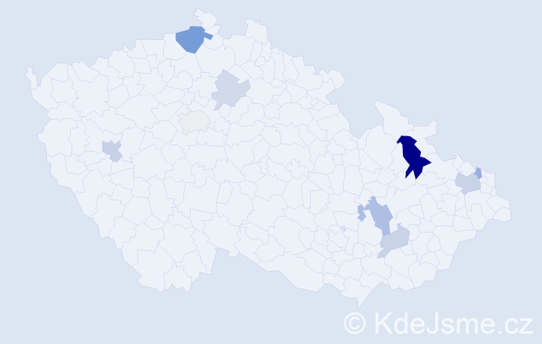 Příjmení: 'Dankovič', počet výskytů 22 v celé ČR