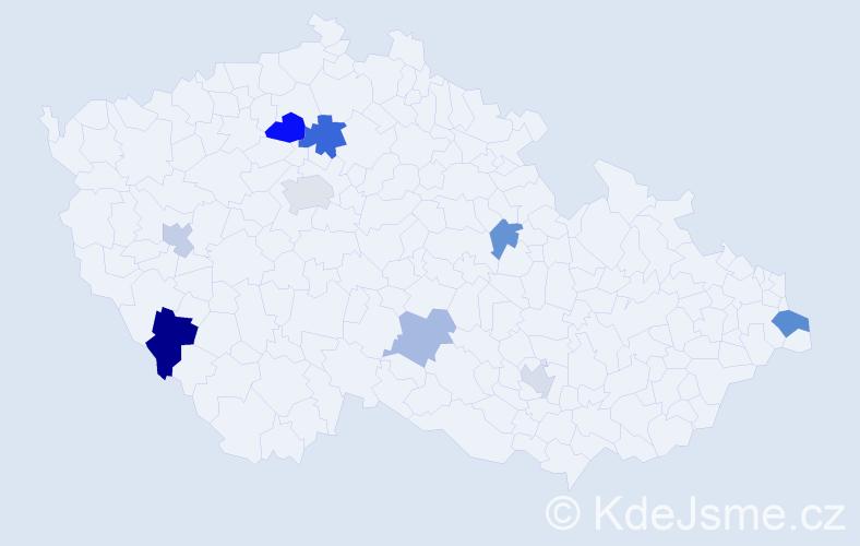 Příjmení: 'Kunská', počet výskytů 14 v celé ČR