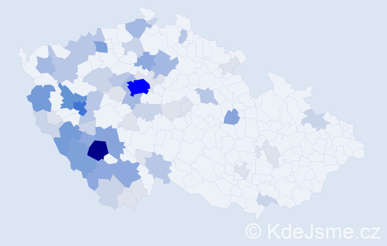 Příjmení: 'Peleška', počet výskytů 222 v celé ČR