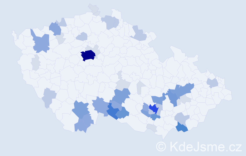 Příjmení: 'Leitgebová', počet výskytů 144 v celé ČR