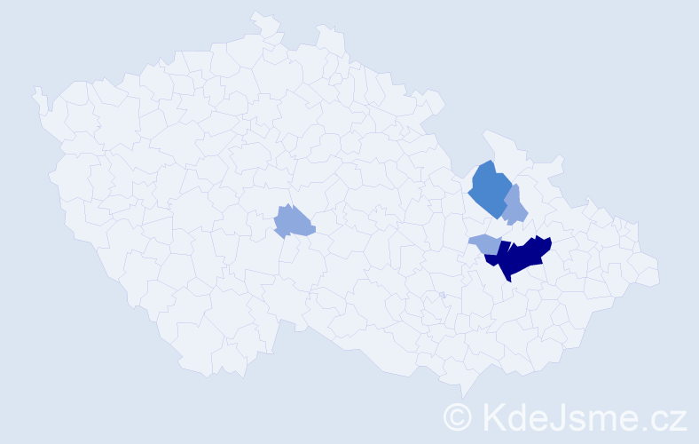 Příjmení: 'Heneman', počet výskytů 10 v celé ČR