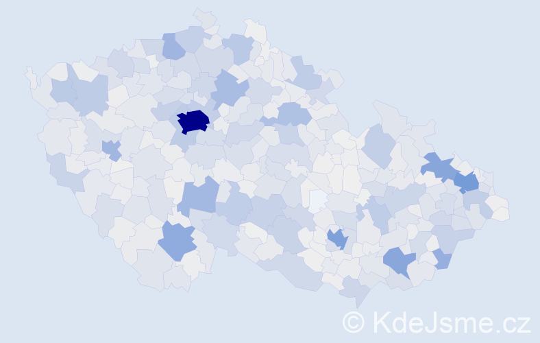 Příjmení: 'Vaněk', počet výskytů 7586 v celé ČR